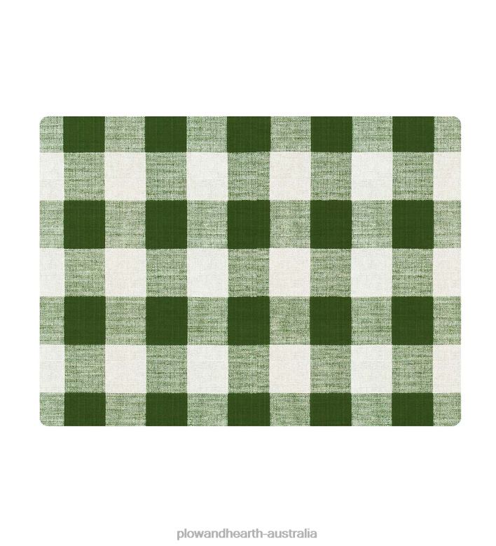 Plow & Hearth Buffalo Plaid Chair Mat - Brown P22BD1924 Rugs & Mats