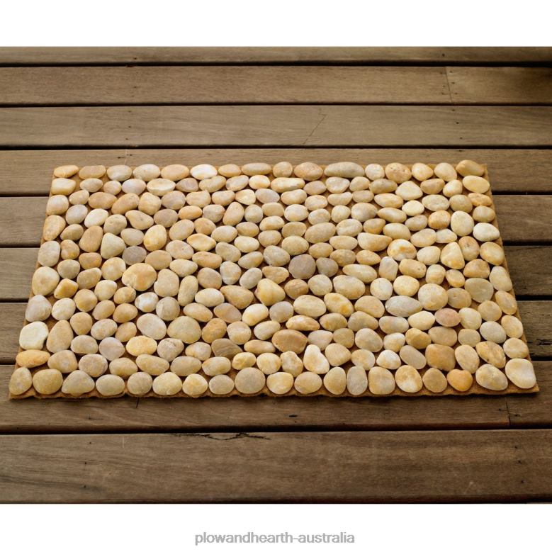 Plow & Hearth River Rock Floor Mat - White P22BD1923 Rugs & Mats