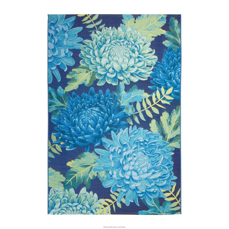 Plow & Hearth Indoor/Outdoor Chrysanthemum Polypropylene Rug P22BD714 Rugs & Mats