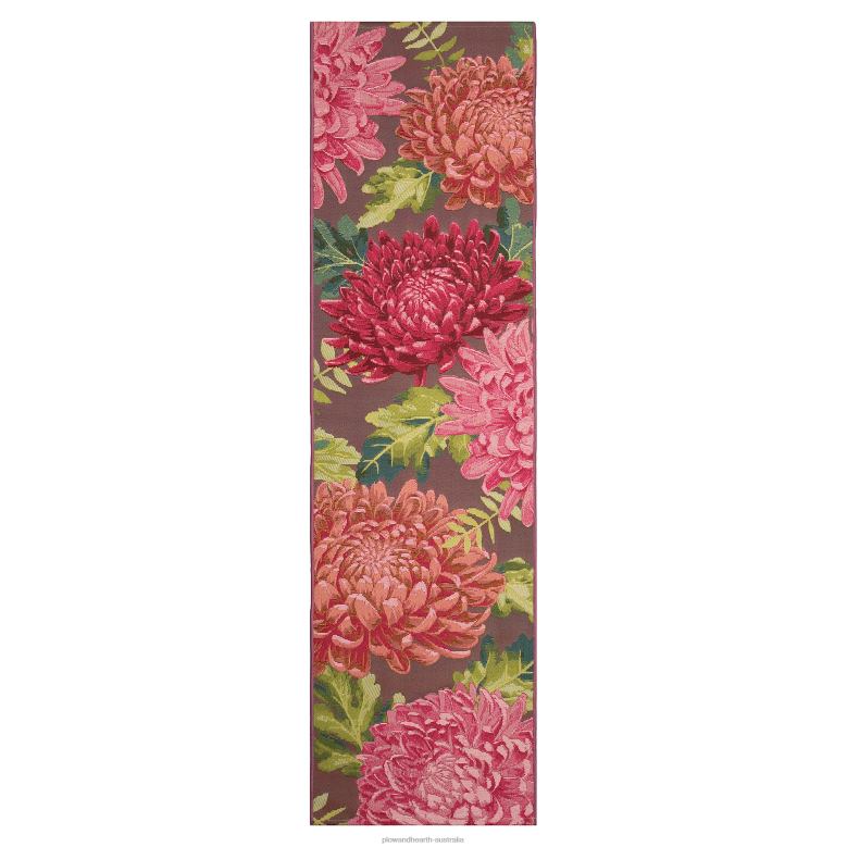 Plow & Hearth Indoor/Outdoor Chrysanthemum Polypropylene Rug P22BD714 Rugs & Mats