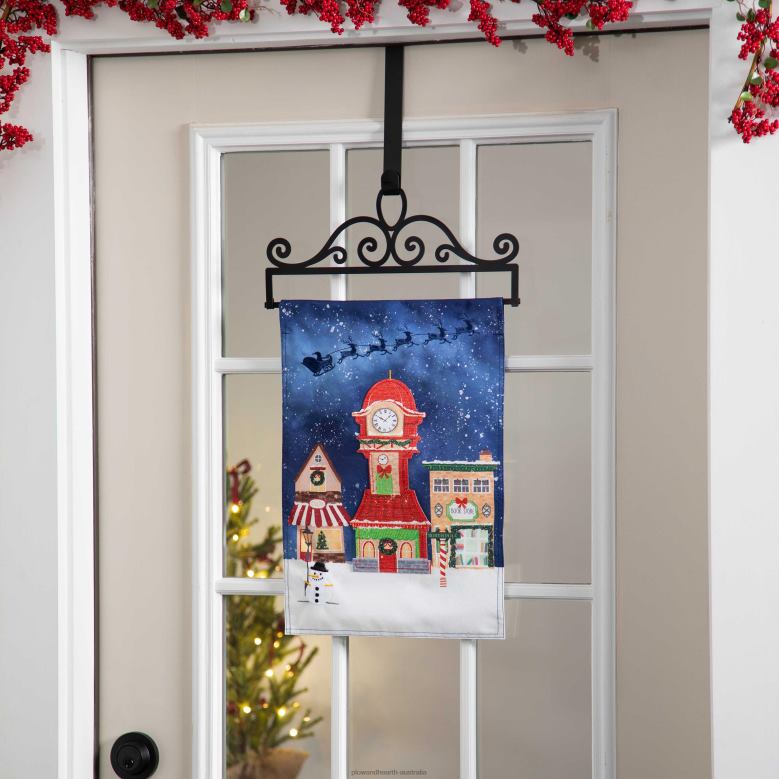 Plow & Hearth Christmas Eve Linen Garden Flag P22BD528 Seasonal & Gifts