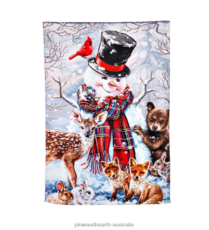 Plow & Hearth Forest Friends Suede House Flag P22BD529 Seasonal & Gifts