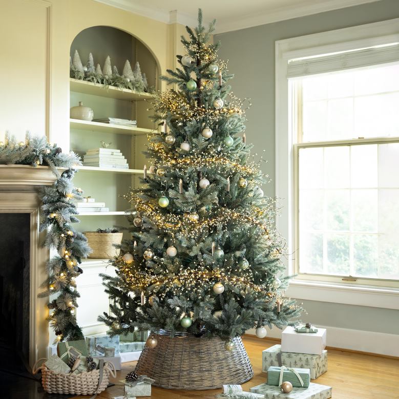 Plow & Hearth Shimmering Misty Pine Christmas Tree, 6'H P22BD3231 Seasonal & Gifts