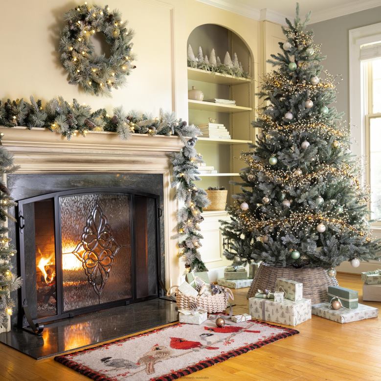 Plow & Hearth Shimmering Misty Pine Christmas Tree, 6'H P22BD3231 Seasonal & Gifts