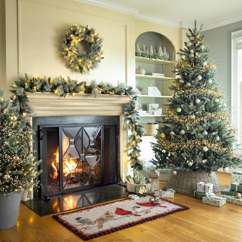 Plow & Hearth Shimmering Misty Pine Christmas Tree, 6'H P22BD3231 Seasonal & Gifts