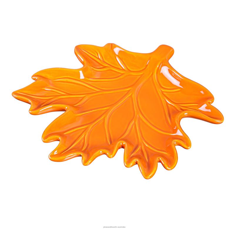 Plow & Hearth Ceramic Fall Leaf Plates, Set of 6 P22BD3119 Seasonal & Gifts