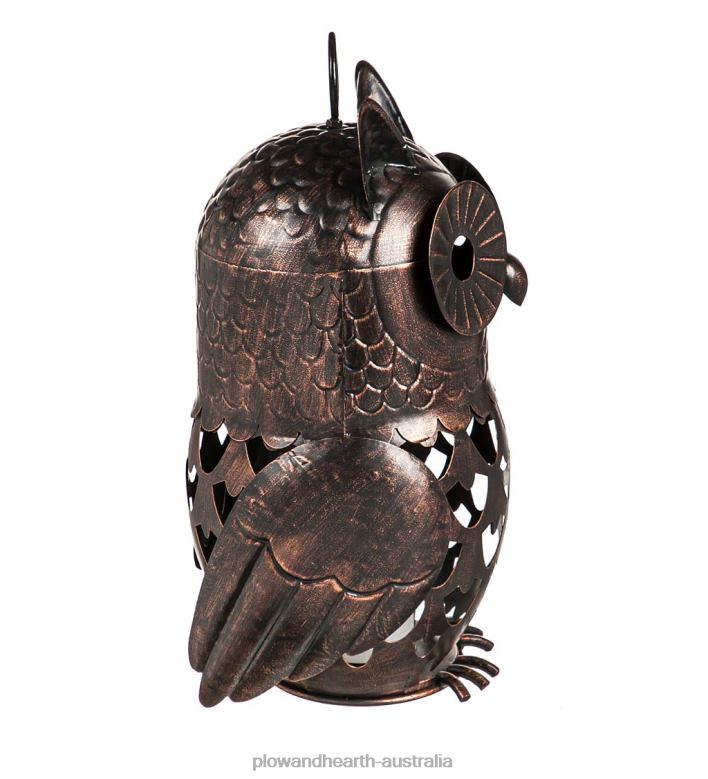 Plow & Hearth Crafted Metal LED Owl Lantern P22BD3121 Seasonal & Gifts