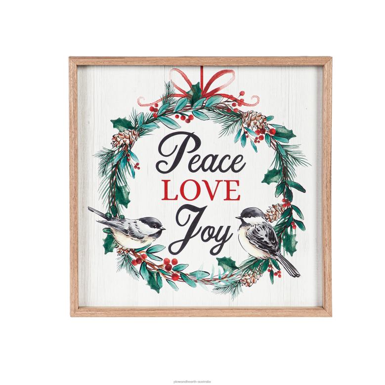 Plow & HearthPeace Love JoyFramed Wall Art P22BD2267 Seasonal & Gifts