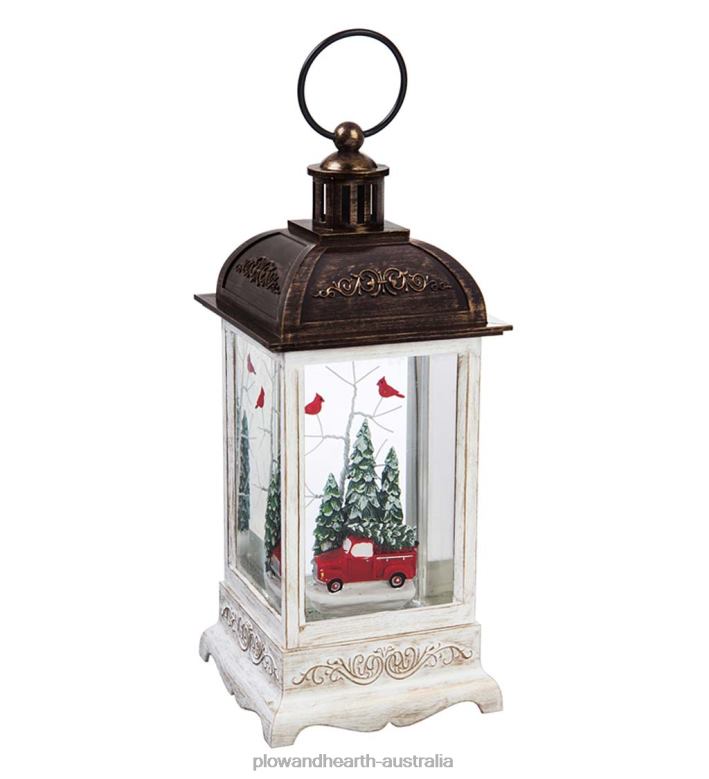 Plow & Hearth Antique Truck LED Lantern with Spinning Action Table Decor P22BD2301 Seasonal & Gifts