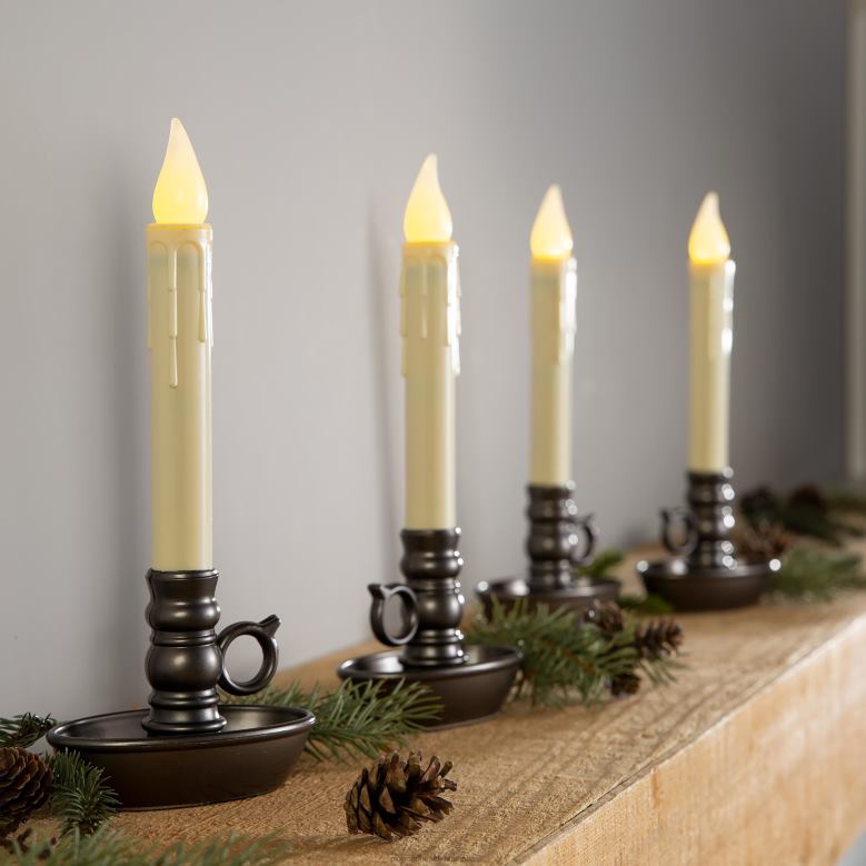 Plow & Hearth Battery-Operated Colonial Window Candles P22BD2165 Seasonal & Gifts