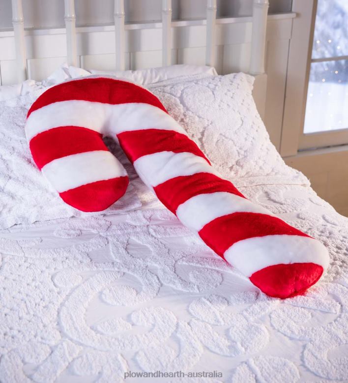 Plow & Hearth Candy Cane Plush Cuddle Holiday Body Pillow P22BD2212 Seasonal & Gifts