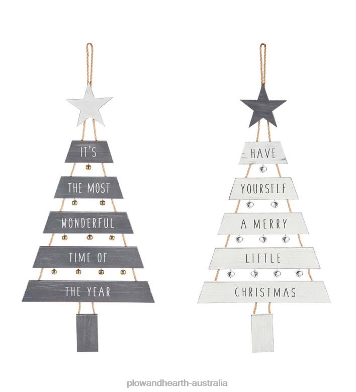 Plow & Hearth Christmas Tree Wall Decor, Set of 2 P22BD2306 Seasonal & Gifts