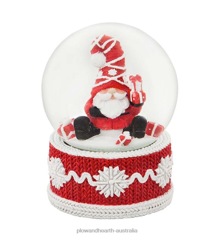 Plow & Hearth Gnome Santa Claus Snow Globe P22BD2300 Seasonal & Gifts