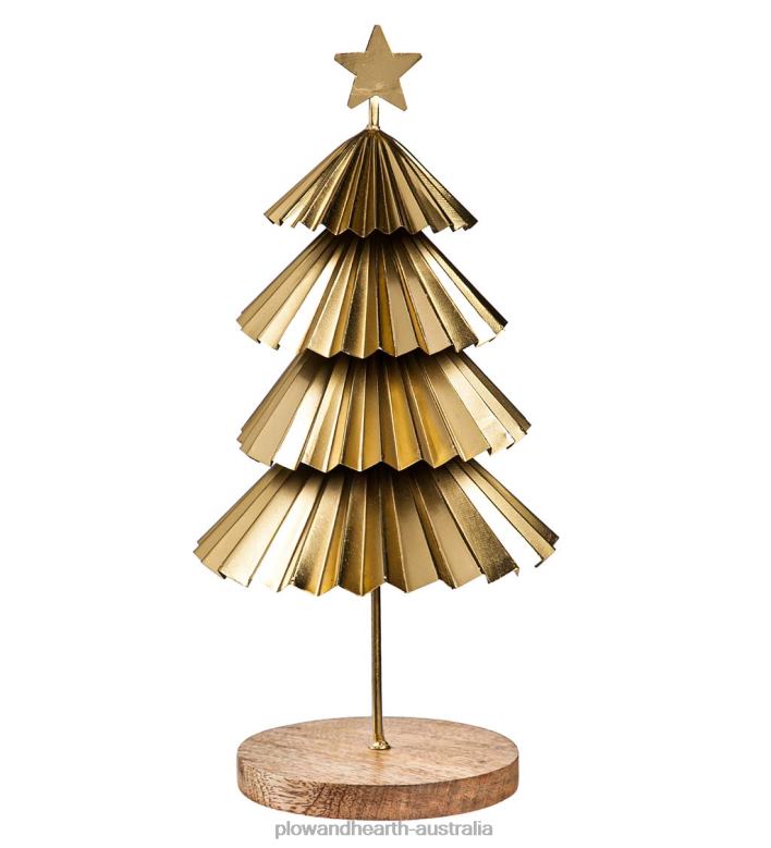 Plow & Hearth Gold Tiered Christmas Trees, Set of 2 P22BD2299 Seasonal & Gifts