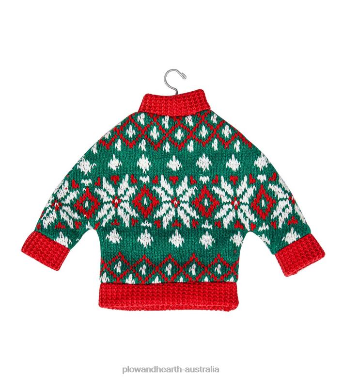 Plow & Hearth Holiday Sweater Ornaments, Set of 3 P22BD2238 Seasonal & Gifts