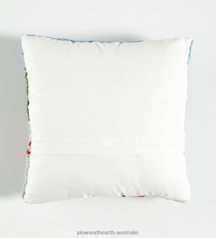 Plow & Hearth Holiday Westie with Scarf Hand-Hooked Wool Throw Pillow P22BD2264 Seasonal & Gifts