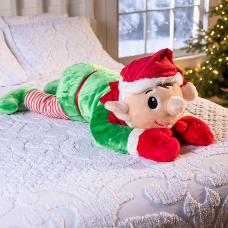 Plow & Hearth Jingle Elf Plush Cuddle Holiday Body Pillow P22BD2177 Seasonal & Gifts