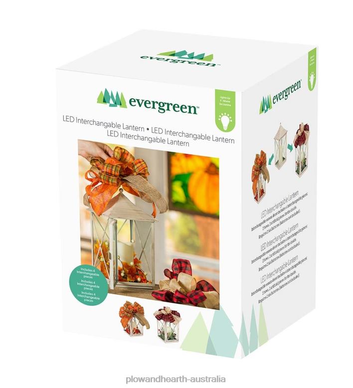 Plow & Hearth LED Interchangeable Lantern with Flickering Candle Table Decor P22BD2241 Seasonal & Gifts