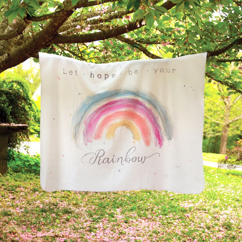Plow & Hearth Let Hope Be Your Rainbow Fleece Throw P22BD2307 Seasonal & Gifts