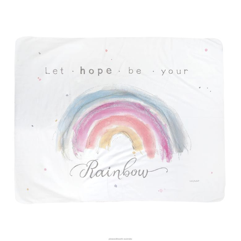 Plow & Hearth Let Hope Be Your Rainbow Fleece Throw P22BD2307 Seasonal & Gifts