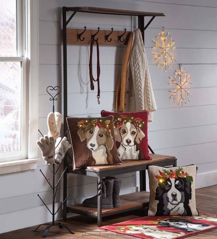 Plow & Hearth Lighted Birch Branch Snowflake Hanging Accent - Brown P22BD2180 Seasonal & Gifts