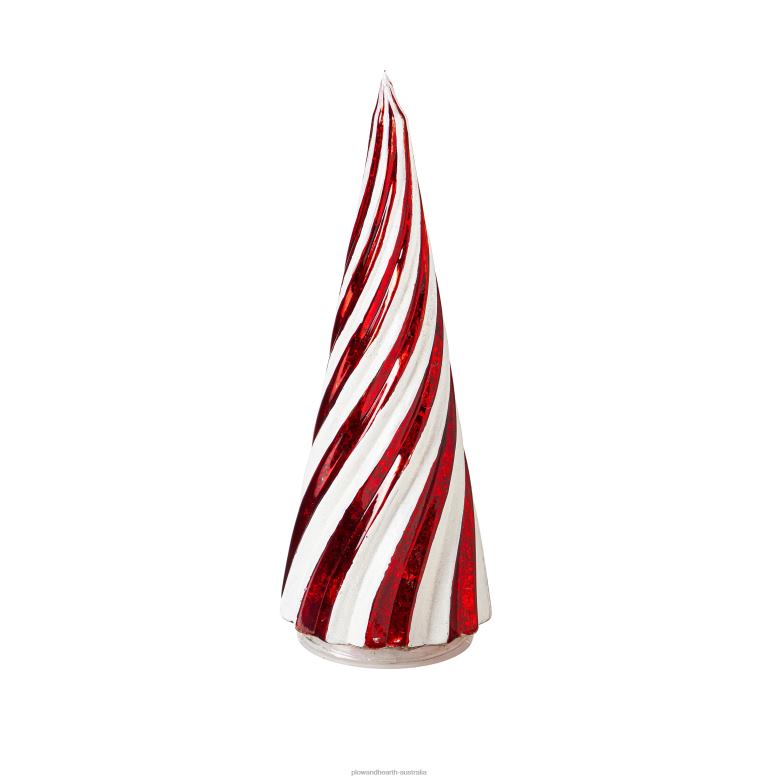 Plow & Hearth Lighted Candy Cane Striped Trees, Set of 2 P22BD2171 Seasonal & Gifts