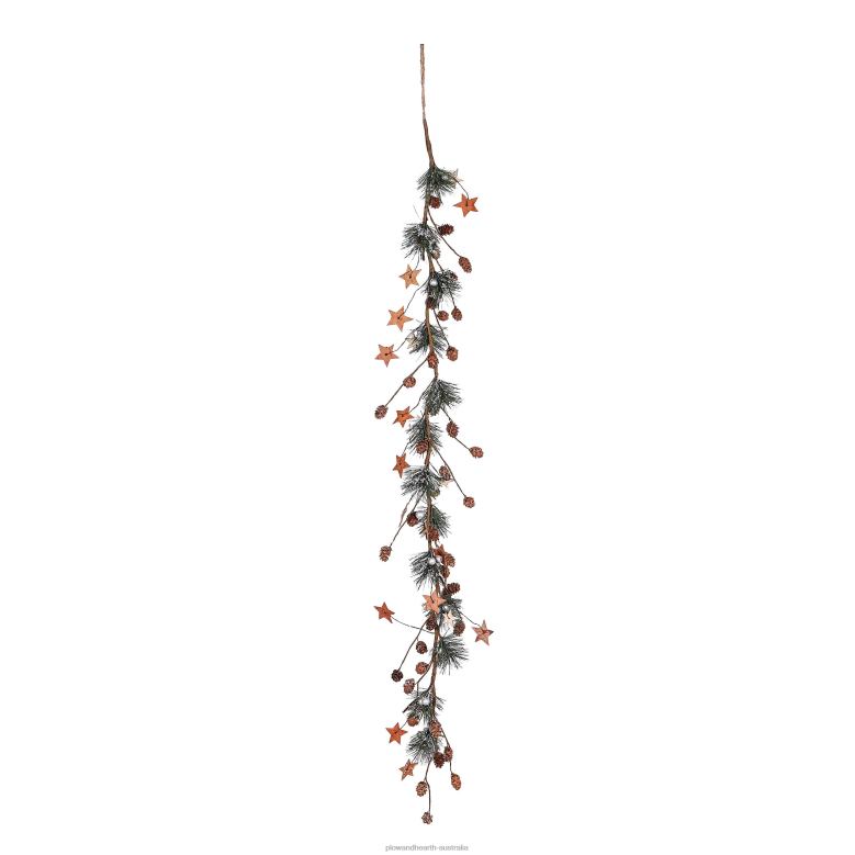 Plow & Hearth Lighted Christmas Pine Cone Garland P22BD2185 Seasonal & Gifts