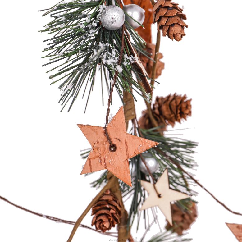 Plow & Hearth Lighted Christmas Pine Cone Garland P22BD2185 Seasonal & Gifts