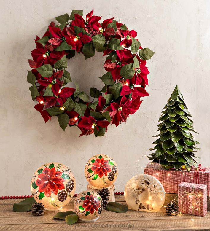 Plow & Hearth Lighted Snowman and Kittens Tabletop Decor P22BD2168 Seasonal & Gifts