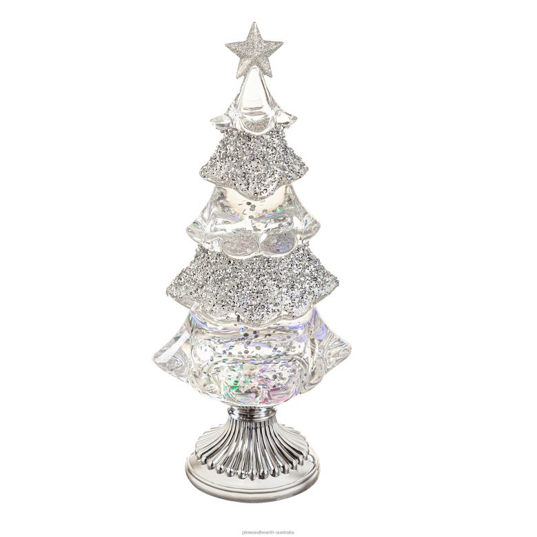 Plow & Hearth Lighted Water Globe Christmas Tree Table Decor P22BD2196 Seasonal & Gifts