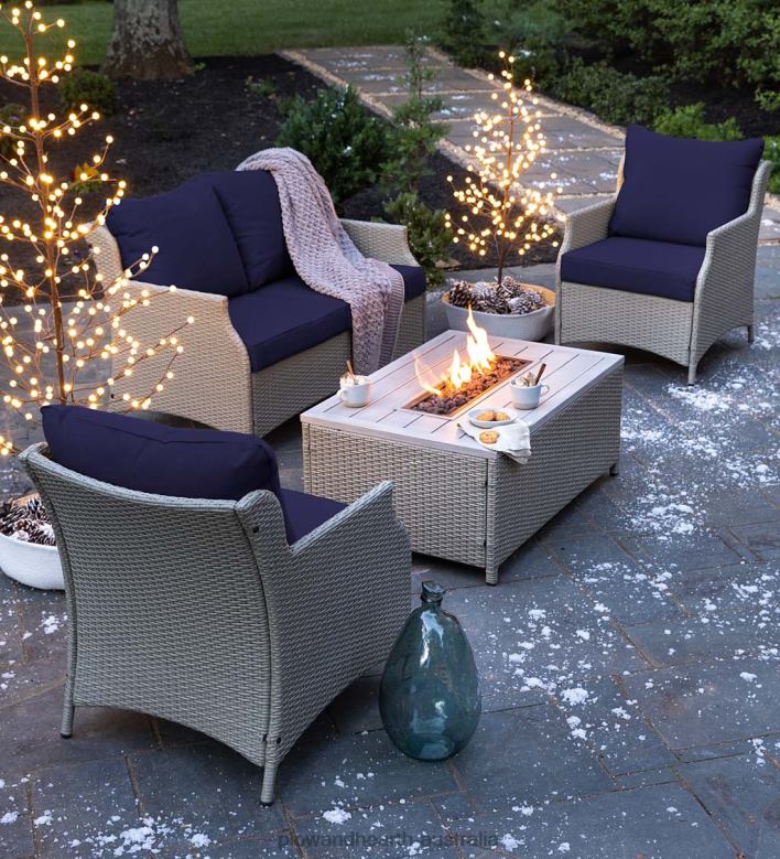 Plow & Hearth Lightweight Knitted Cozy Acrylic Throw - Blue P22BD2169 Seasonal & Gifts