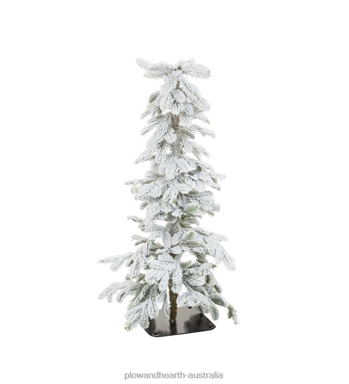 Plow & Hearth Monte Rosa Flocked Alpine Fir Tabletop Tree P22BD2260 Seasonal & Gifts