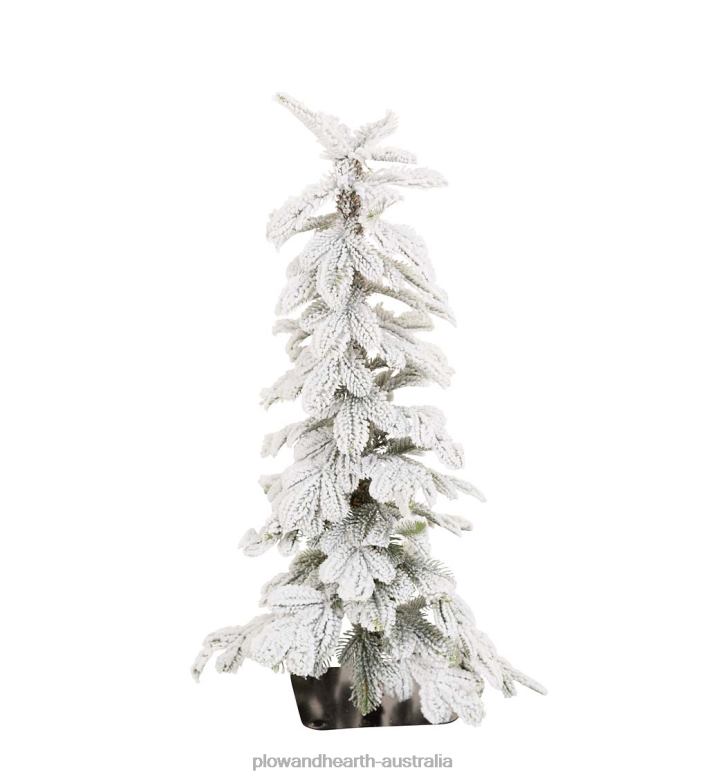 Plow & Hearth Monte Rosa Flocked Alpine Fir Tabletop Tree P22BD2260 Seasonal & Gifts