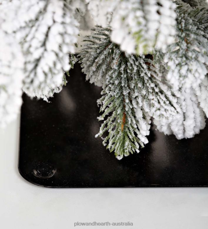 Plow & Hearth Monte Rosa Flocked Alpine Fir Tabletop Tree P22BD2260 Seasonal & Gifts