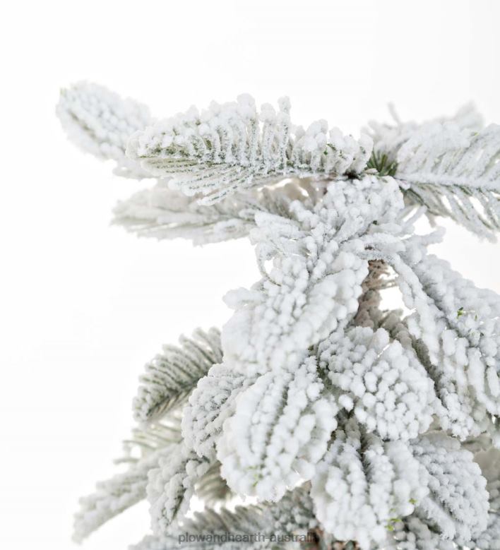 Plow & Hearth Monte Rosa Flocked Alpine Fir Tabletop Tree P22BD2260 Seasonal & Gifts