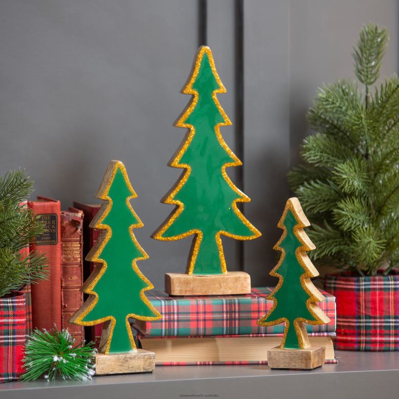 Plow & Hearth Pine Tree Table Decor, Set of 3 P22BD2237 Seasonal & Gifts