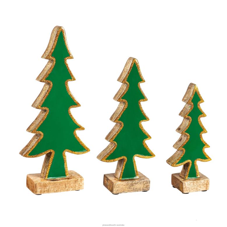 Plow & Hearth Pine Tree Table Decor, Set of 3 P22BD2237 Seasonal & Gifts