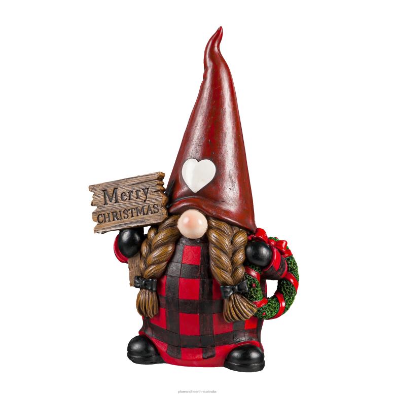 Plow & Hearth Plaid Winter Gnome Statues, Set of 2 P22BD2253 Seasonal & Gifts