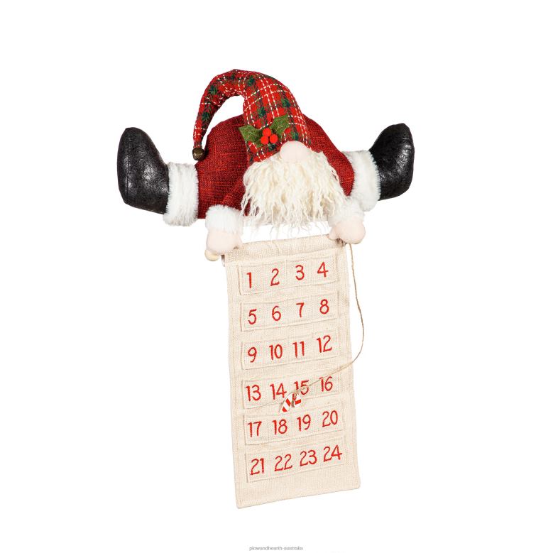 Plow & Hearth Santa Advent Calendar Shelf Sitter P22BD2223 Seasonal & Gifts