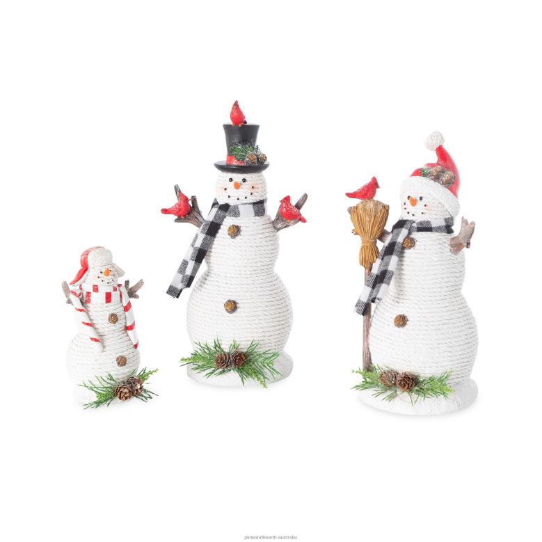 Plow & Hearth Snowman Family Holiday Accent, Set of 3 P22BD2174 Seasonal & Gifts