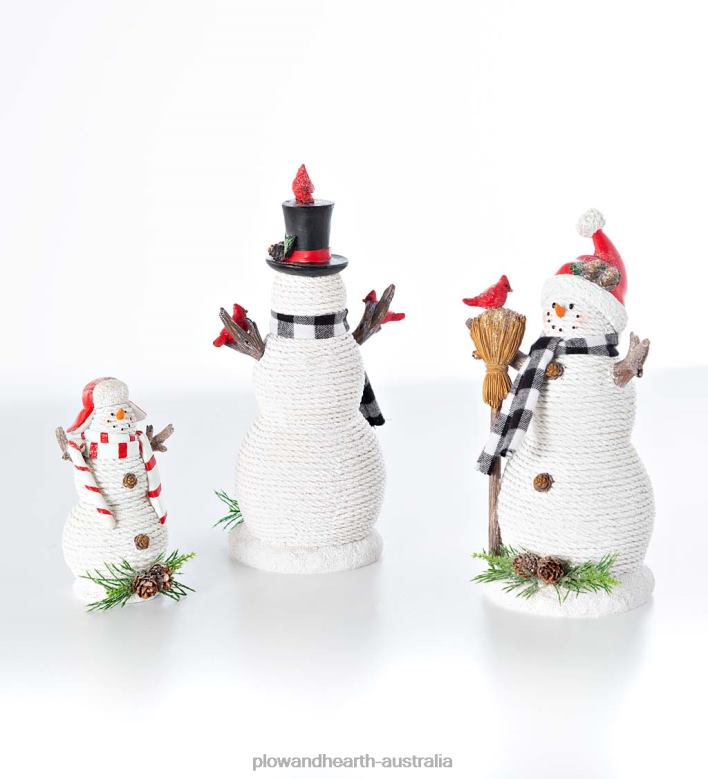 Plow & Hearth Snowman Family Holiday Accent, Set of 3 P22BD2174 Seasonal & Gifts