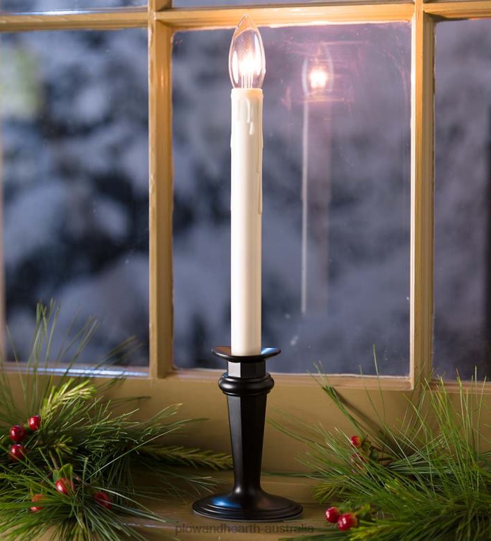 Plow & Hearth Traditional Adjustable Window Candles with Timer and Remote P22BD2172 Seasonal & Gifts