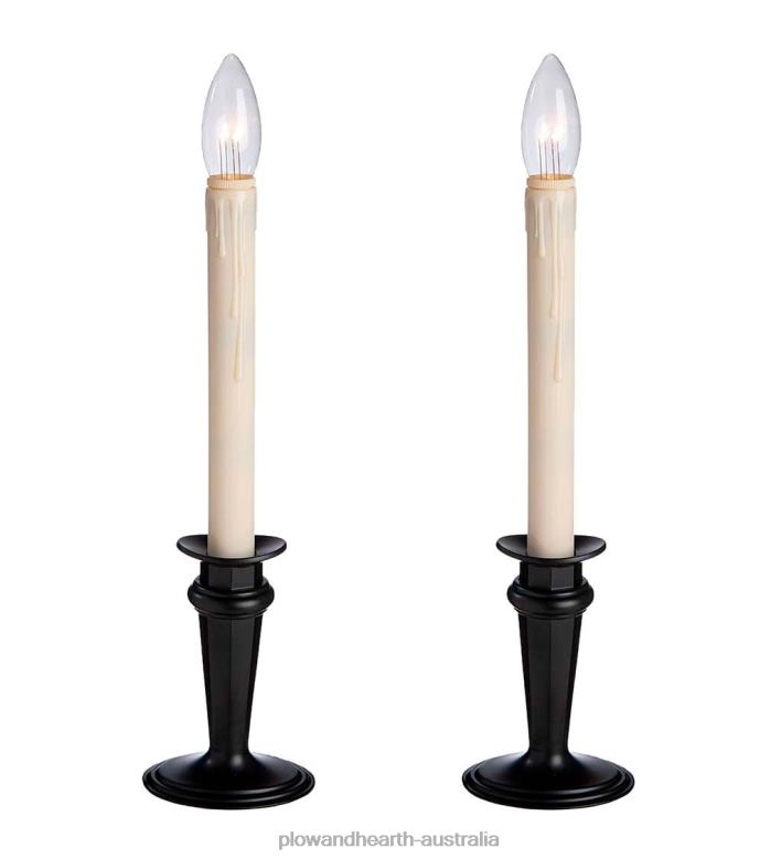 Plow & Hearth Traditional Adjustable Window Candles with Timer and Remote P22BD2172 Seasonal & Gifts