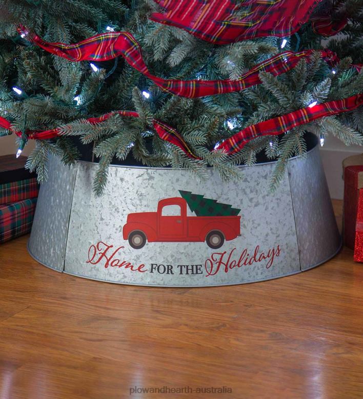 Plow & Hearth Vintage Truck Metal Christmas Tree Collar P22BD2290 Seasonal & Gifts