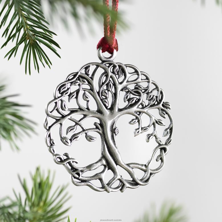 Plow & Hearth Solid Pewter Christmas Tree Ornament - Tree of Life P22BD2977 Seasonal & Gifts