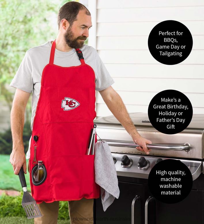 Plow & Hearth Deluxe Cotton Canvas NFL Team Pride Grilling/Cooking Apron - Chicago Bears P22BD2988 Seasonal & Gifts