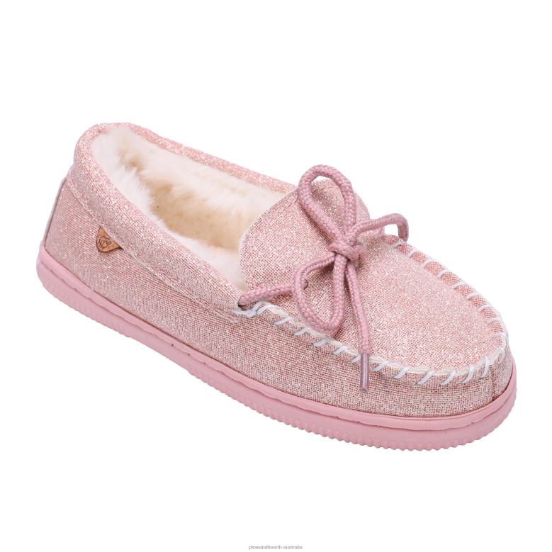 Plow & Hearth LaMO Kid's Suede Slip-On Moccasin Slippers - Chestnut - Size 1Y P22BD3021 Seasonal & Gifts