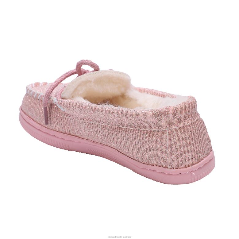 Plow & Hearth LaMO Kid's Suede Slip-On Moccasin Slippers - Chestnut - Size 1Y P22BD3021 Seasonal & Gifts