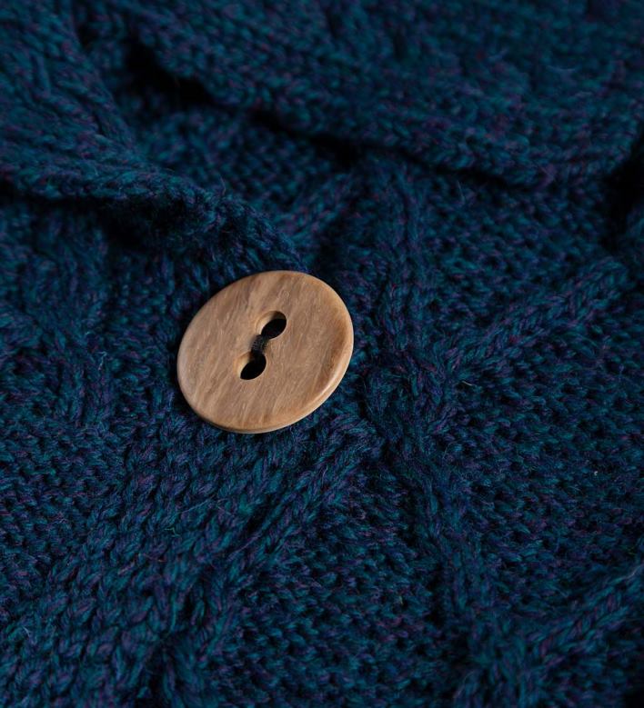 Plow & Hearth Merino Wool Corina Cardigan Sweater with Single-Button Front - Mustard - L (12-14) P22BD2981 Seasonal & Gifts