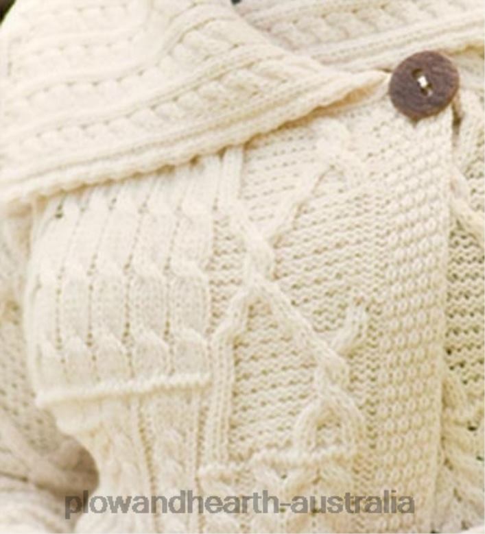 Plow & Hearth Merino Wool Corina Cardigan Sweater with Single-Button Front - Mustard - L (12-14) P22BD2981 Seasonal & Gifts